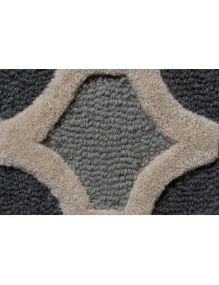 Dywan Wełniany Moorish Amira Szary – detal krawędzi dywanu