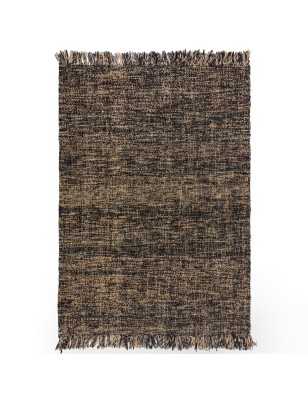 Dywan Wełniany idris Jute Wool Czarny Natural