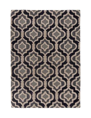 Dywan Wełniany Moorish Amira Szary – widok ogólny – wzór skandynawski