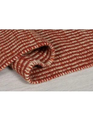 Chodnik Wełniany Gotowy Anu Runner Rust Wielokolorowy – zbliżenie na teksturę – idealny do: do kuchni