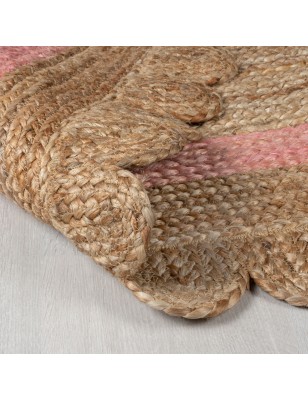 Dywan Z Juty Grace Jute Natural/Różowy