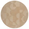 Dywan Wełniany Moderno Gigi Natural Okrągły – widok ogólny – wzór geometryczny