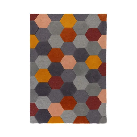 Dywan Wełniany Moderno Munro Rust Wielokolorowy – widok ogólny – wzór geometryczny