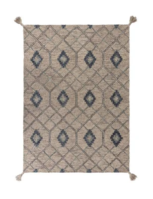 Dywan Wełniany Nappe Diego Szary – widok ogólny – wzór skandynawski