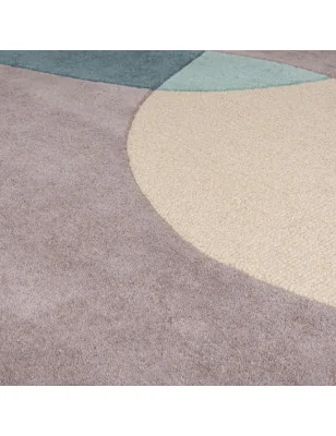 Dywan Wełniany Radiance Glow Niebieski – detal krawędzi dywanu