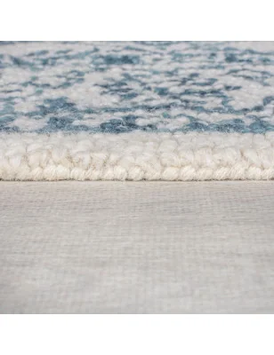 Dywan Wełniany Klasyczny Wool Loop Yasmin ivory/Niebieski – widok z góry