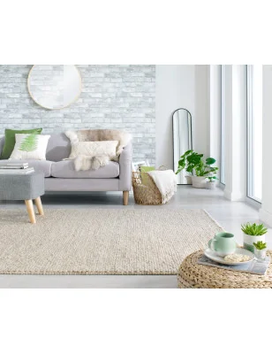 Dywan Wełniany Minerals Jasny Szary – zbliżenie na teksturę – idealny do: do przedpokoju