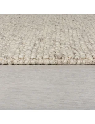 Dywan Wełniany Minerals Jasny Szary – detal krawędzi dywanu