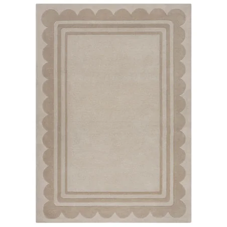 Dywan Wełniany Lois Scallop Natural – widok ogólny – wzór ramka