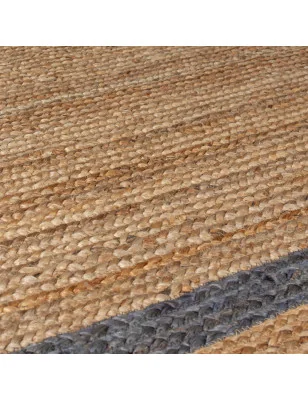 Dywan Z Juty Grace Jute Natural/Szary – widok z góry