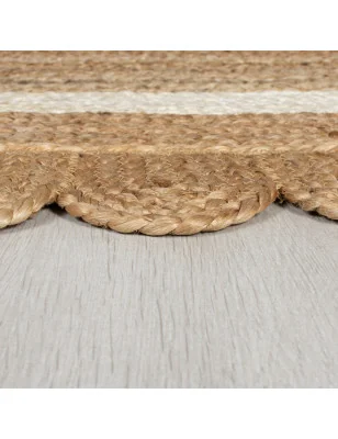 Dywan Z Juty Grace Jute Natural/Biały – aranżacja w salonie