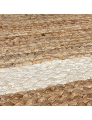 Dywan Z Juty Grace Jute Natural/Biały – widok z góry
