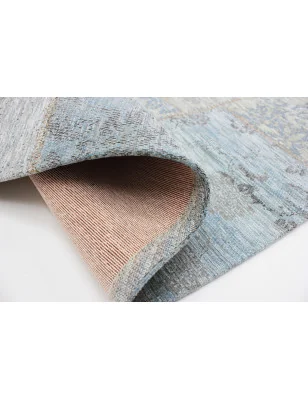 Dywan Bawełniany Manhattan Patchwork Chenille Duck Egg – zbliżenie na teksturę – idealny do: do przedpokoju