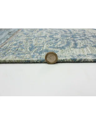 Dywan Bawełniany Manhattan Patchwork Chenille Duck Egg – aranżacja w salonie