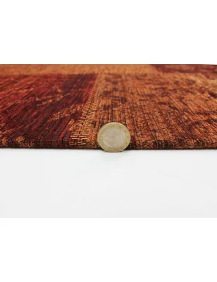 Dywan Bawełniany Manhattan Patchwork Chenille Terracotta – aranżacja w salonie