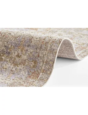 Dywan Do Prania Klasyczny Cairo 105587 Kremowy Czerwony – zbliżenie na teksturę – idealny do: na korytarz