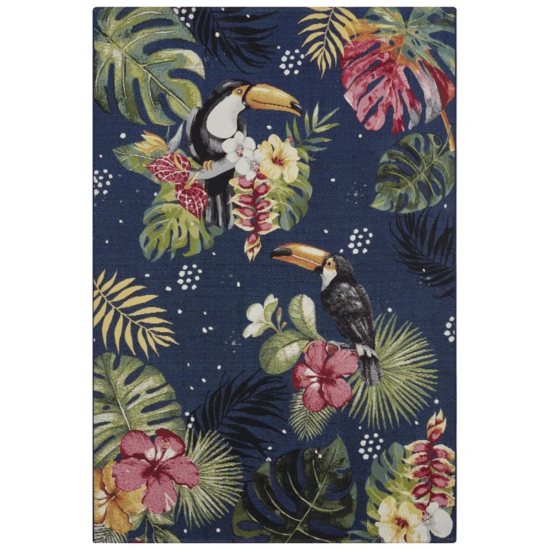 Dywan Zewnętrzny Tarasowy Ogrodowy Flair 105609 Niebieski Wielokolowory Czerwony