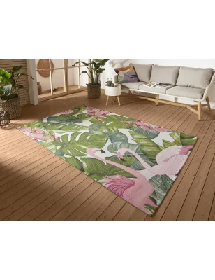 Dywan Zewnętrzny Tarasowy Ogrodowy Flair 105614 Wielokolowory Czerwony – detal krawędzi dywanu