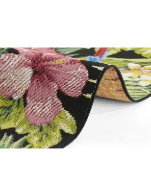 Dywan Zewnętrzny Tarasowy Ogrodowy Flair 105619 Wielokolowory Czerwony – zbliżenie na teksturę – idealny do: na balkon