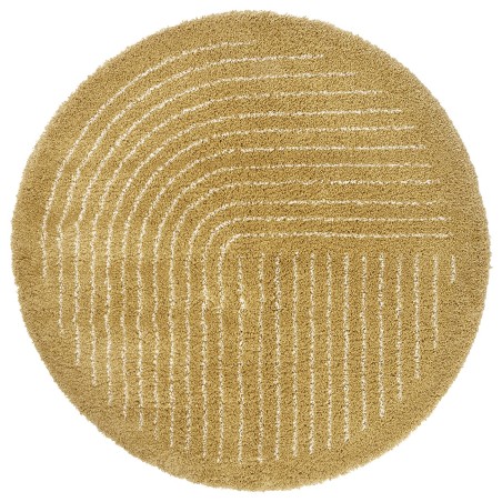 Dywan Shaggy Okrągły Minimalistyczny Round Mix 105818 Ochre