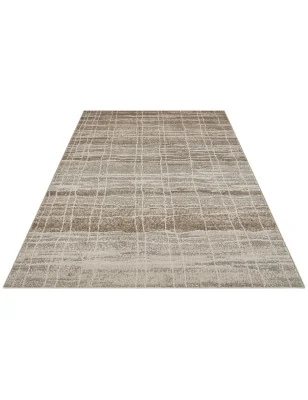 Dywan Nowoczesny Terrain 105600 Kremowy – aranżacja w salonie