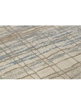 Dywan Nowoczesny Terrain 105601 Kremowy Niebieski – widok z góry