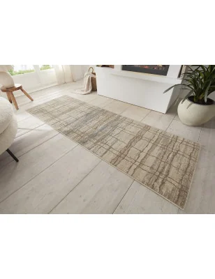 Dywan Nowoczesny Terrain 105601 Kremowy Niebieski – nowoczesny design z bliska – styl abstakcyjny