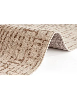 Dywan Nowoczesny Terrain 105603 Kremowy Brązowy – zbliżenie na teksturę – idealny do: na korytarz