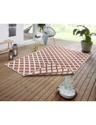 Dywan Dwustronny / Zewnętrzny Twin 105464 Cayenne – ułożony na podłodze – pasuje do: na korytarz