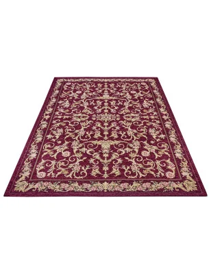 Dywan Klasyczny Antypoślizgowy Szenilowy Gobelin 105865 Czerwony – ułożony na podłodze – pasuje do: do przedpokoju