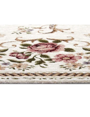 Dywan Klasyczny Antypoślizgowy Szenilowy Gobelin 105869 Kremowy Wielokolorowy