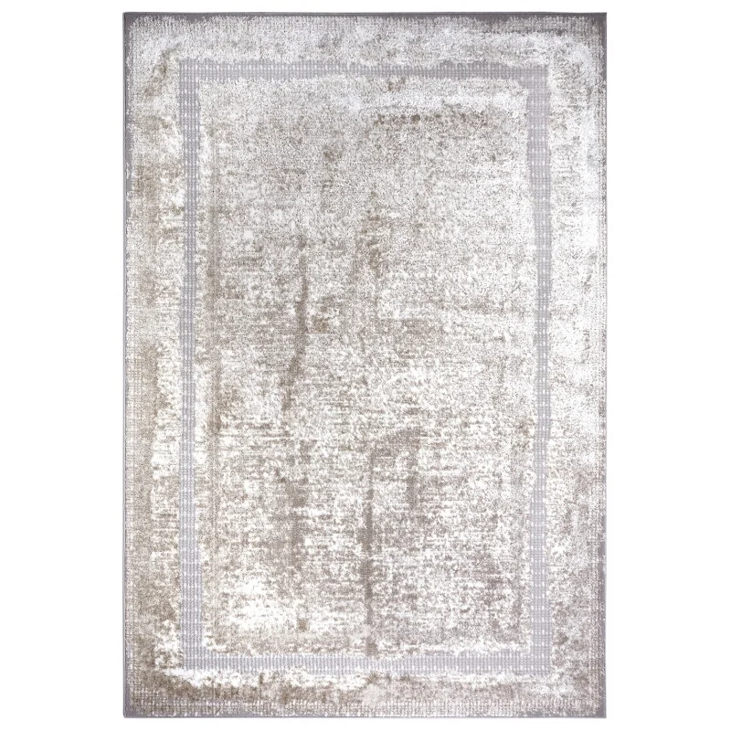 Dywan Glamour Ramki Shine Hh 105919 Kremowy Srebrny