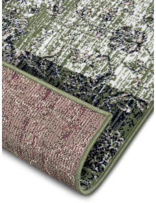 Dywan Patchwork Celebration 105447 Zielony – zbliżenie na teksturę – idealny do: do sypialni