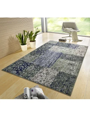 Dywan Patchwork Celebration 105447 Zielony – ułożony na podłodze – pasuje do: do sypialni