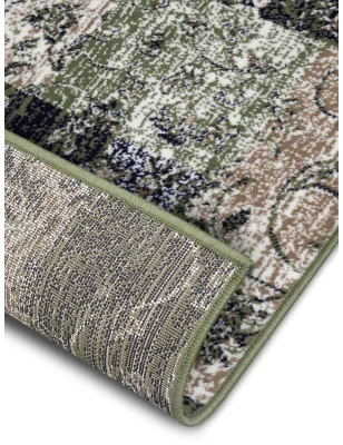 Dywan Patchwork Celebration 105447 Zielony – nowoczesny design z bliska