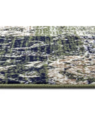 Dywan Patchwork Celebration 105447 Zielony – nowoczesny design z bliska