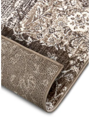 Dywan Patchwork Celebration 105448 Brązowy Beżowy – zbliżenie na teksturę – idealny do: do sypialni