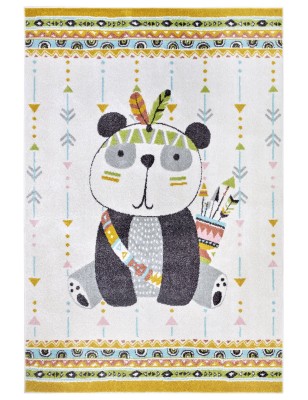 Dywan Dziecięcy Śmieszna Panda Adventures 105959 Niebieski Krem