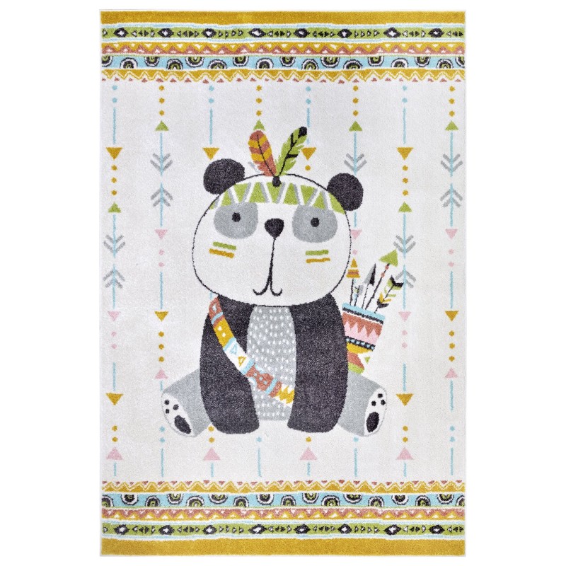 Dywan Dziecięcy Śmieszna Panda Adventures 105959 Niebieski Krem