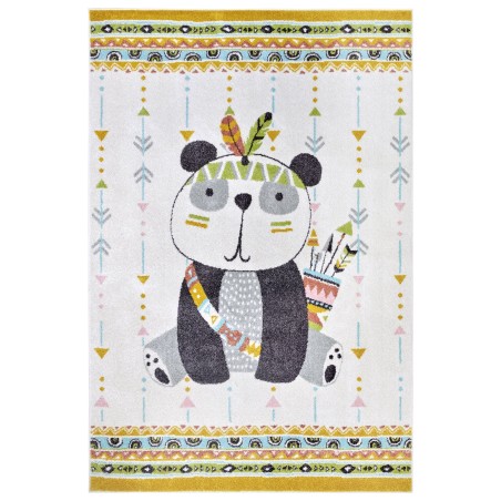 Dywan Dziecięcy Śmieszna Panda Adventures 105959 Niebieski Krem