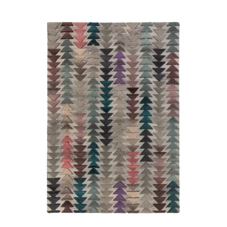 Dywan Wełniany Moda Archer Wielokolorowy (24h) – widok ogólny – wzór geometryczny