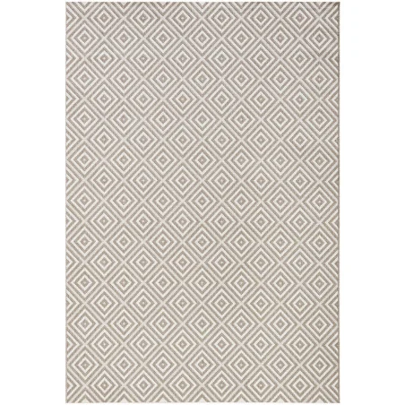 Dywan Zewnętrzny / Płasko Tkany Meadow 102471 Szary (24h) – widok ogólny – wzór minimalistyczny