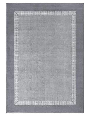 Dywan Jasnoszary Ramka Basic 105488 Jasny Szary – widok ogólny – wzór ramka