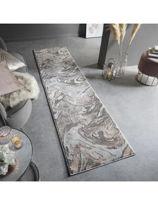 Dywan Nowoczesny Eris Marbled Blush (24h) – detal krawędzi dywanu