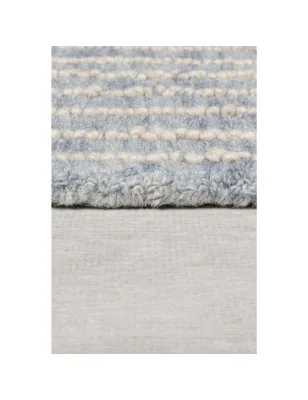 Dywan Wełniany Abstract Check Niebieski – aranżacja w salonie