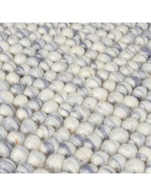 Dywan Wełniany Minerals Niebieski – detal krawędzi dywanu