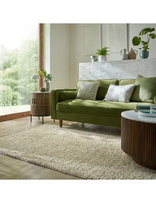 Dywan Wełniany Minerals Zielony – aranżacja w salonie