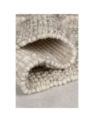 Dywan Wełniany Minerals Diamentowo-Szary – zbliżenie na teksturę – idealny do: do przedpokoju