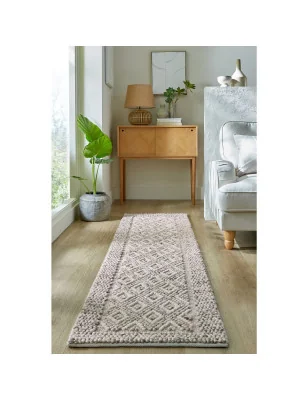 Dywan Wełniany Minerals Diamentowo-Szary – nowoczesny design z bliska – styl skandynawski