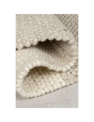 Dywan Wełniany Patchwork Minerals Natural – zbliżenie na teksturę – idealny do: do przedpokoju